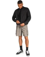 Represent Versatile Cargo Shorts - Olive - Front View