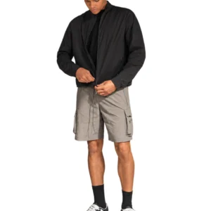 Represent Versatile Cargo Shorts - Olive - Front View